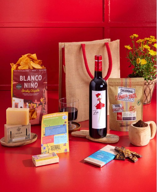 Natural Treats with Red Wine Gift Bag <br/>(Get Well Soon Gift)