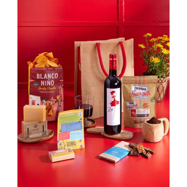 Natural Treats with Red Wine Gift Bag