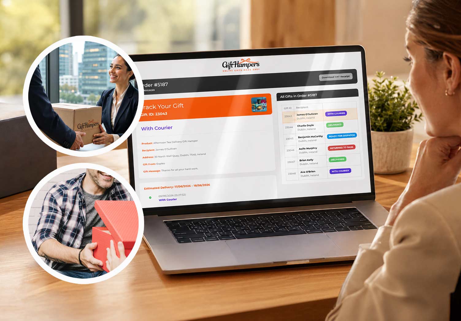 realtime tracking corporate gift hamper delivery in Bulgaria